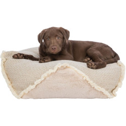 Extravysoký polštář BOHO čtvercový, béžová