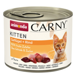 ANIMONDA konzerva CARNY Kitten - drůbeží + hovězí 200g