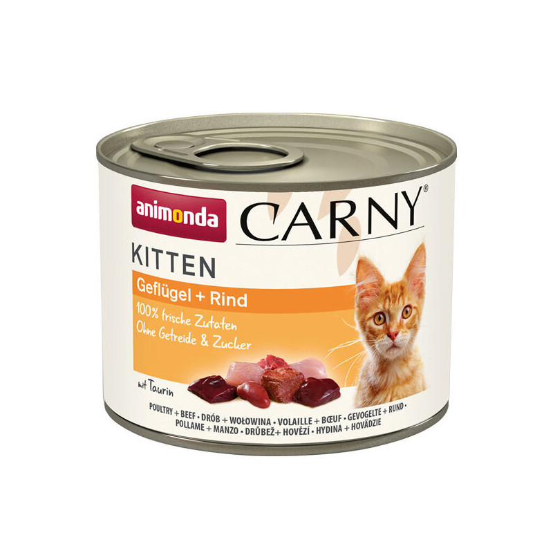 ANIMONDA konzerva CARNY Kitten - drůbeží + hovězí 200g