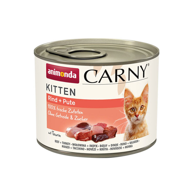 ANIMONDA konzerva CARNY Kitten - hovězí + krůta 200g