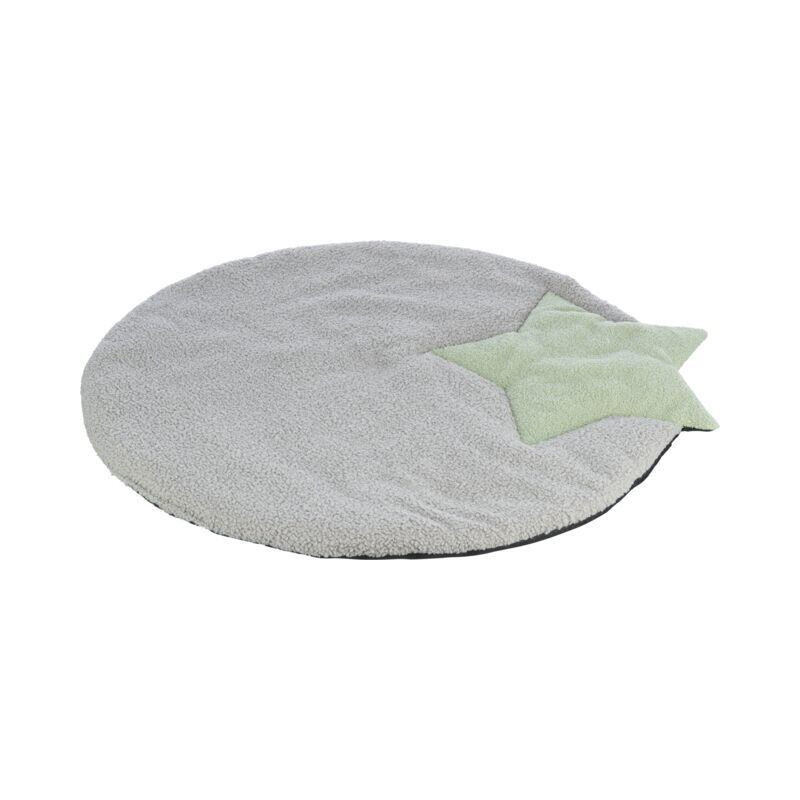 JUNIOR podložka STAR k ležení pro štěňata, 86 x 80 cm, šedá/mátová