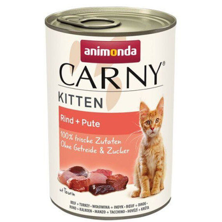 ANIMONDA konzerva CARNY Kitten - hovězí + krůta 400g