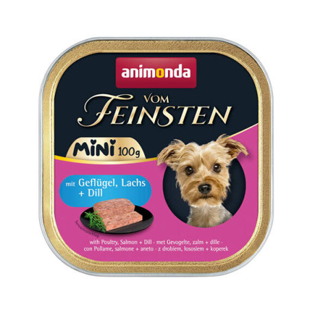 ANIMONDA paštika Vom Feinsten MINI - drůbeží, losos, kopr pro psy 100 g