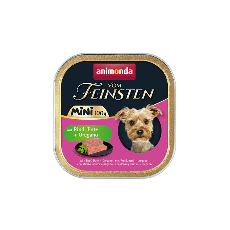 ANIMONDA paštika Vom Feinsten MINI - hovězí, kachna, oregáno pro psy 100 g