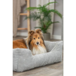 Vital Bed JONNA ortopedický obdélníkový pelech, manšestrový plyš, šedá