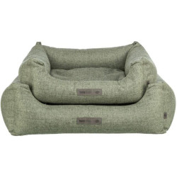 Pelech MATTEO 80 x 60 cm, obdélníkový s polštářovým okrajem, tkanina, olivově zelená