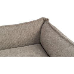 Pelech GANO, obdélníkový s polštářovým okrajem, tkanina, šedobéžová