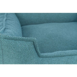 Pelech GANO, obdélníkový s polštářovým okrajem, tkanina, petrolejová