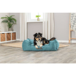 Pelech GANO, obdélníkový s polštářovým okrajem, tkanina, petrolejová