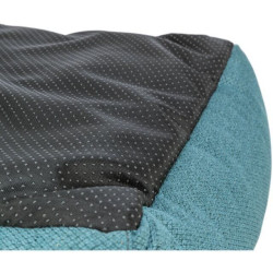 Pelech GANO, obdélníkový s polštářovým okrajem, tkanina, petrolejová