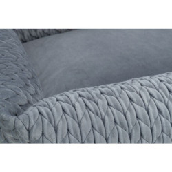 Obdélníkový pelech LIVIA sametový, šedá