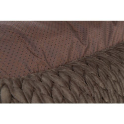 Obdélníkový pelech LIVIA sametový, hnědá