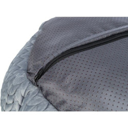 LIVIA kulatý sametový pelech, ø 50 cm, šedá