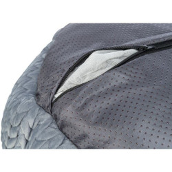 LIVIA kulatý sametový pelech, ø 50 cm, šedá