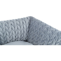 LIVIA kulatý sametový pelech, ø 50 cm, šedá