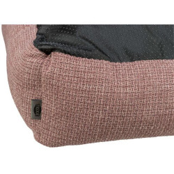 Pelech VIVIANA obdélníkový s polštářovým okrajem, sametová tkanina, antická růžová