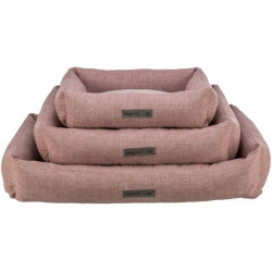 Pelech VIVIANA obdélníkový s polštářovým okrajem, sametová tkanina, antická růžová