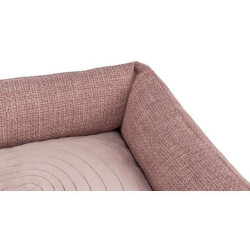 Pelech VIVIANA obdélníkový s polštářovým okrajem, sametová tkanina, antická růžová