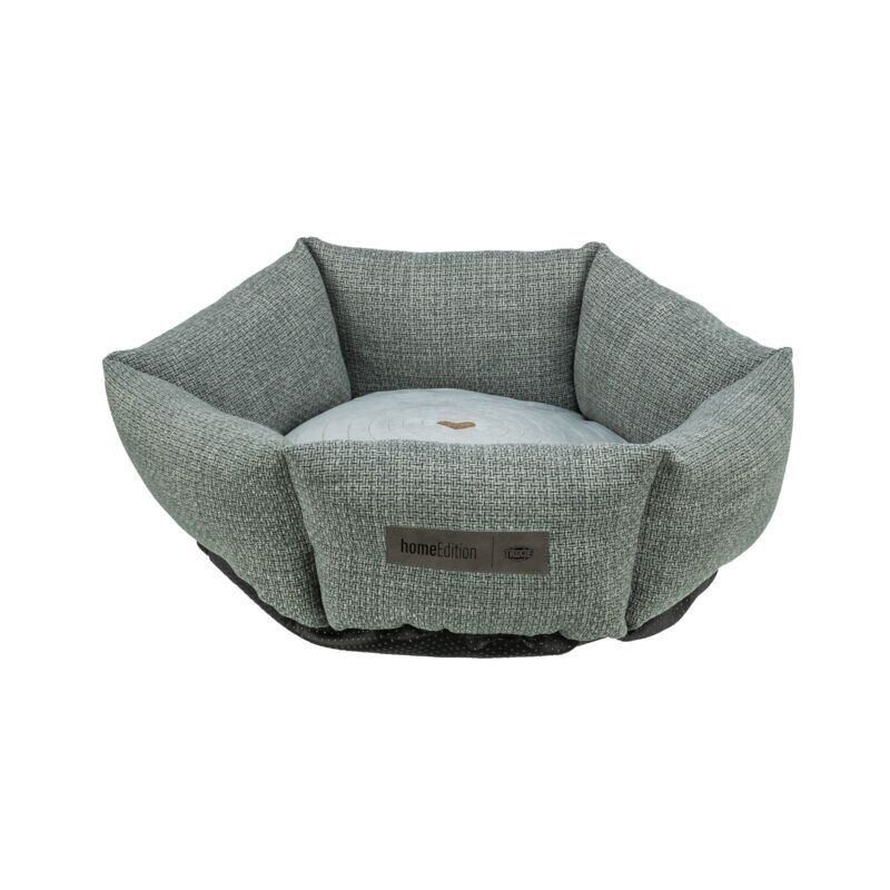 VIVIANA kulatý sametový pelech, ø 50 cm, modro-šedá