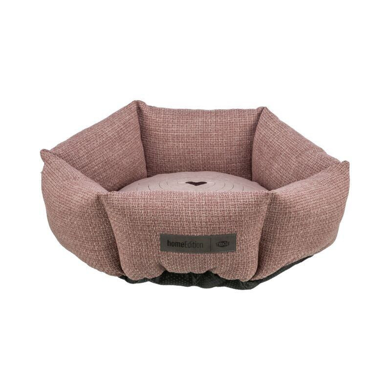 VIVIANA kulatý sametový pelech, ø 50 cm, antická růžová