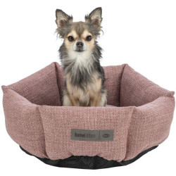 VIVIANA kulatý sametový pelech, ø 50 cm, antická růžová