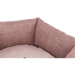 VIVIANA kulatý sametový pelech, ø 50 cm, antická růžová