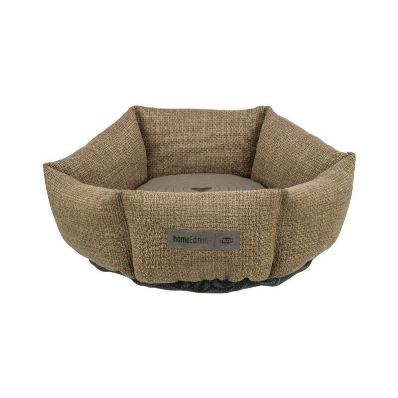 VIVIANA kulatý sametový pelech, ø 50 cm, hnědá