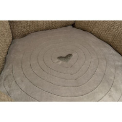 VIVIANA kulatý sametový pelech, ø 50 cm, hnědá