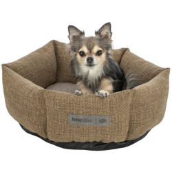 VIVIANA kulatý sametový pelech, ø 50 cm, hnědá