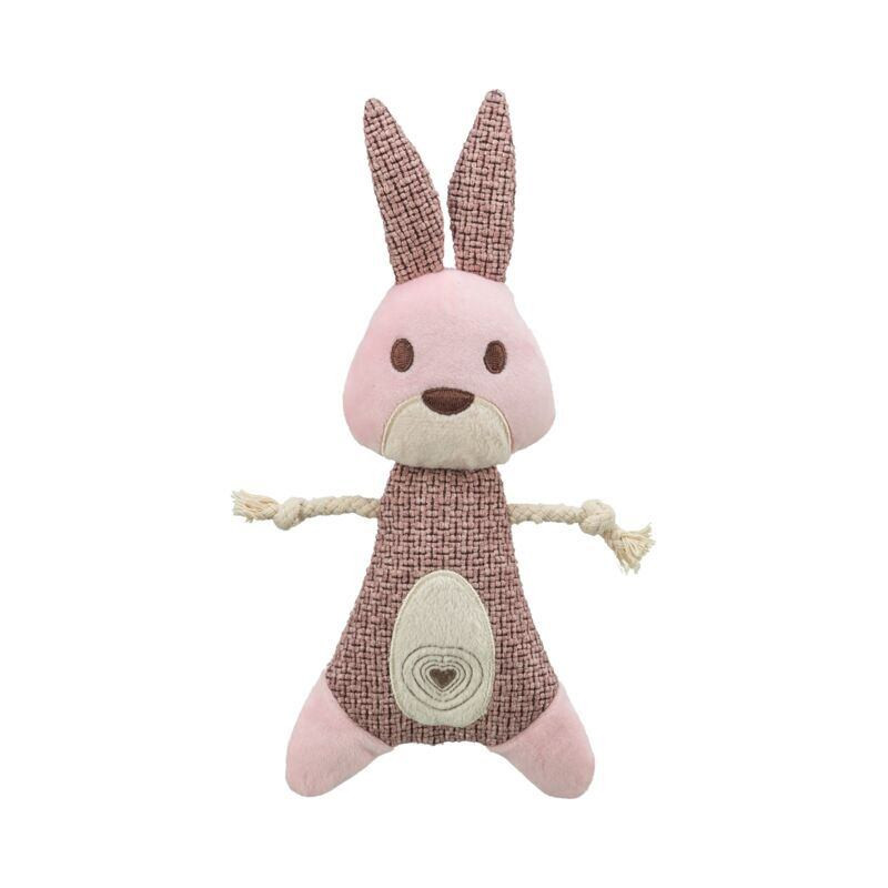 Rabbit - králík, 24 cm, hračka bez zvuku, látka/plyš, růžová