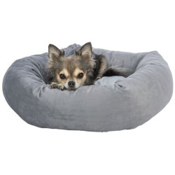 Kulatý recyklovaný pelech LIONEL, fleece, šedá