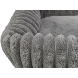 Pelech LONNI obdélníkový, manšestrový plyš, šedá