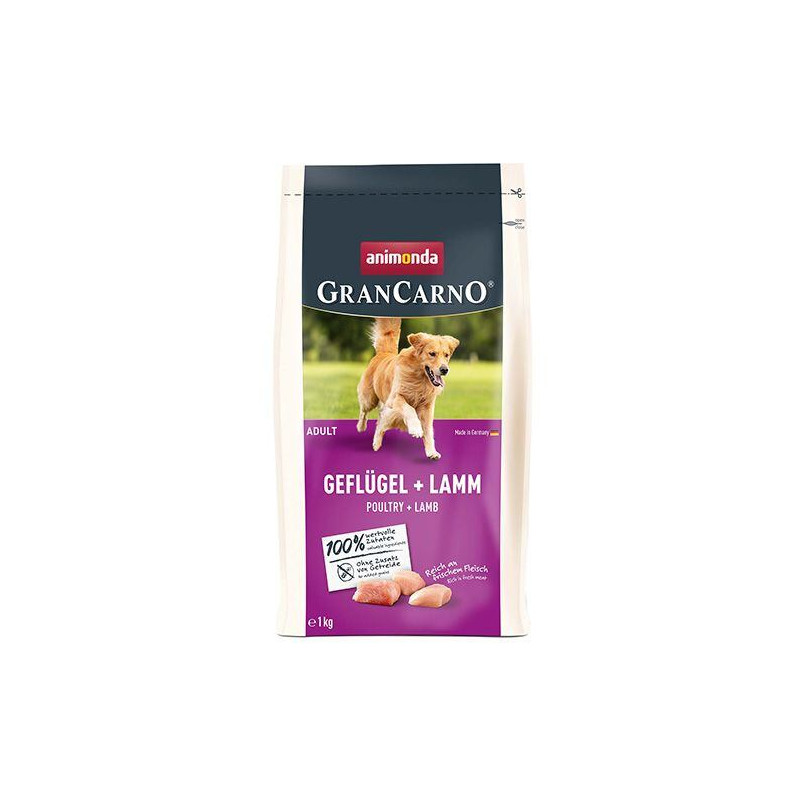 GranCarno Dog DryFood Adult s drůbežím a jehněčím masem, 1kg