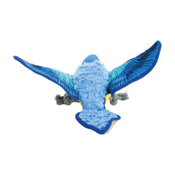 Ara Ararauna papoušek na laně, 35 cm, robustní hračka pro psy HIPHOP DOG, žlutá/modrá