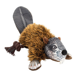 Bobr na laně, 39 cm, plyšová hračka pro psy, HIPHOP DOG