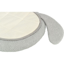 Junior pelech DOG, oválný s nízkým okrajem, 50 x 40 cm, šedá