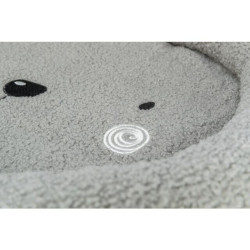 Junior pelech DOG, oválný s nízkým okrajem, 50 x 40 cm, šedá