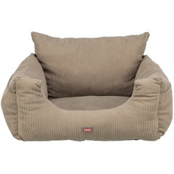 Sedačka / pelech do auta, 55 x 50 x 30 cm, šedobéžová