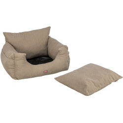 Sedačka / pelech do auta, 55 x 50 x 30 cm, šedobéžová