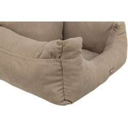 Sedačka / pelech do auta, 55 x 50 x 30 cm, šedobéžová