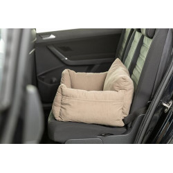 Sedačka / pelech do auta, 55 x 50 x 30 cm, šedobéžová