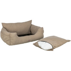 Sedačka / pelech do auta Double, 80 x 60 x 35 cm, šedobéžová