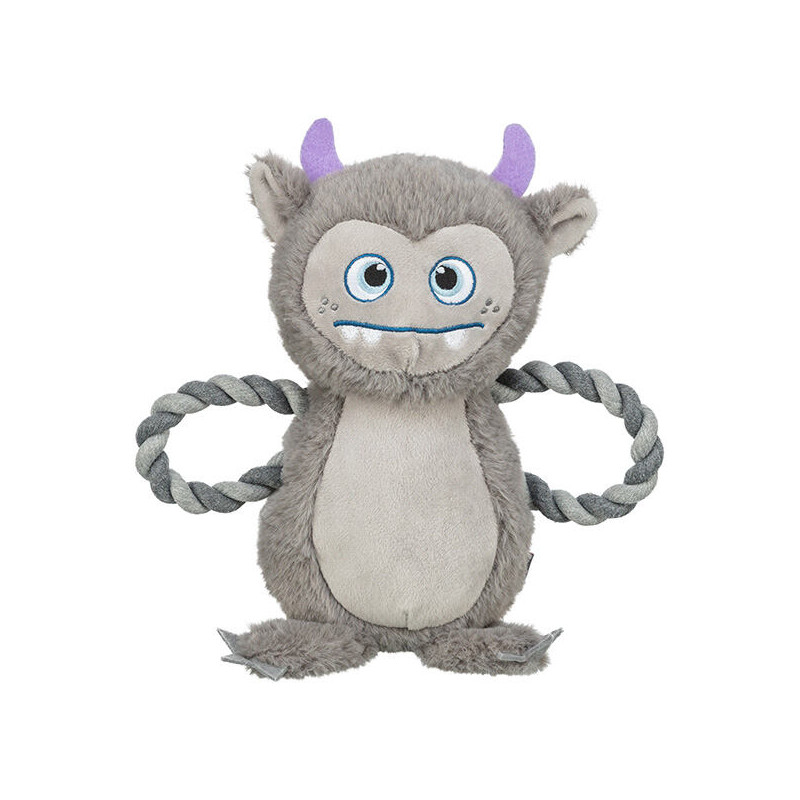 Be Eco Monster - příšerka, hračka/přetahovadlo pro psy, 33 cm, polyester/bavlna, šedá