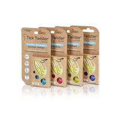 Tick Twister ClipBox 3ks - vytahovač na klíšťata v pouzdře, plast/silikon