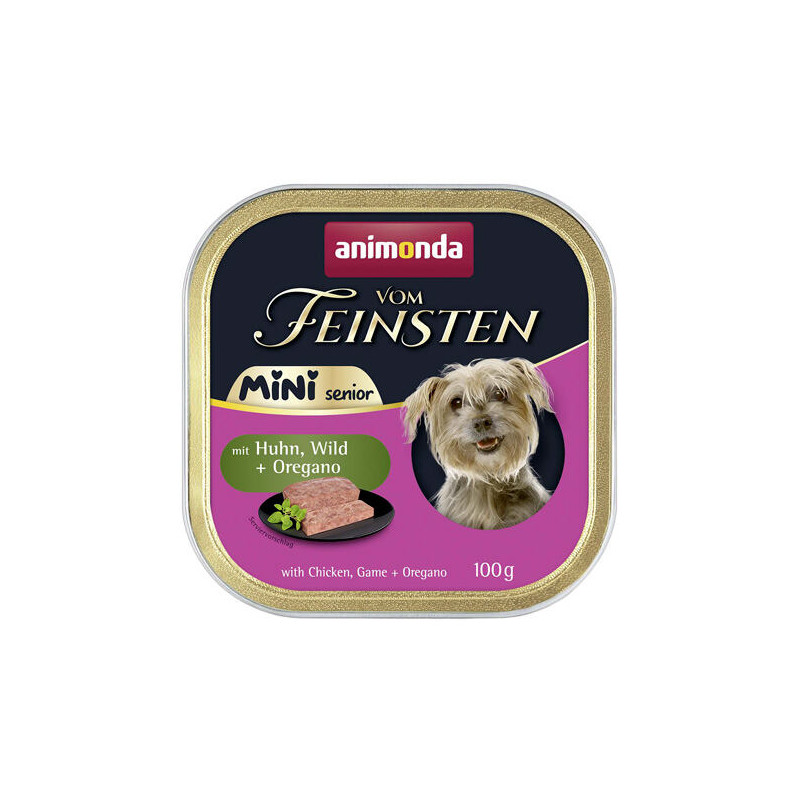 ANIMONDA paštika Vom Feinsten MINI Senior - kuře, zvěřina, oregano pro psy 100 g