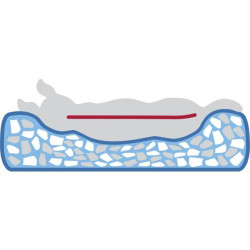 CityStyle Vital Bed HOME Edition, ortopedické oválné lůžko s okrajem, krémová