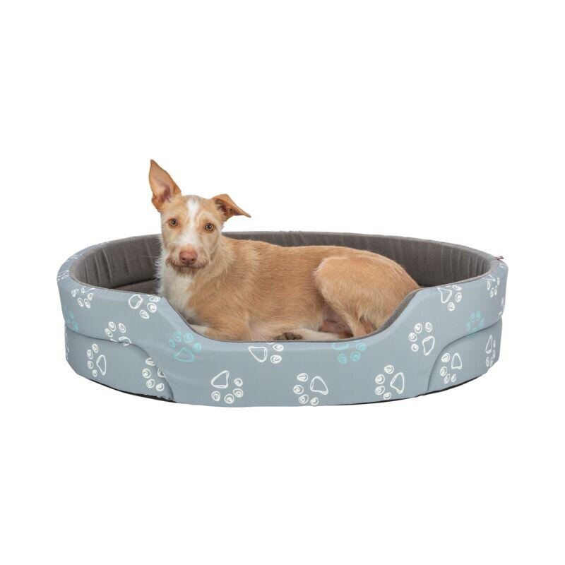 Pelech JIMMY Basic Edition, oválný, bavlna/fleece, světlešedá/tmavěšedá