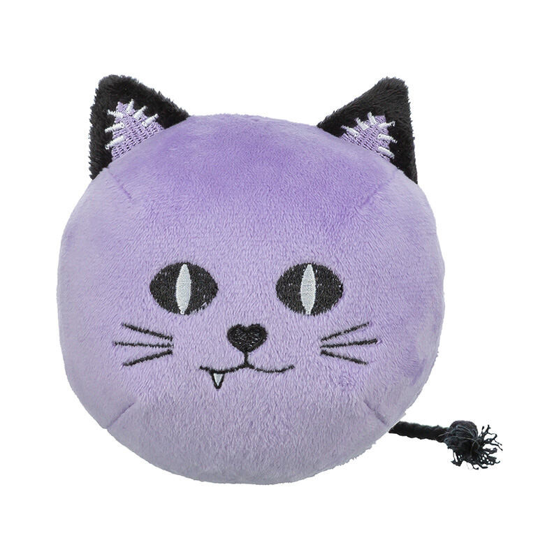 Kočka HALLOWEEN, plyšová hračka se zvukem, 10 cm, fialová - LIMITOVANÁ NABÍDKA