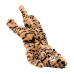 Divoká kočka ležící, 40 cm, plyšová hračka pro psy, HIPHOP DOG, žlutá/černá