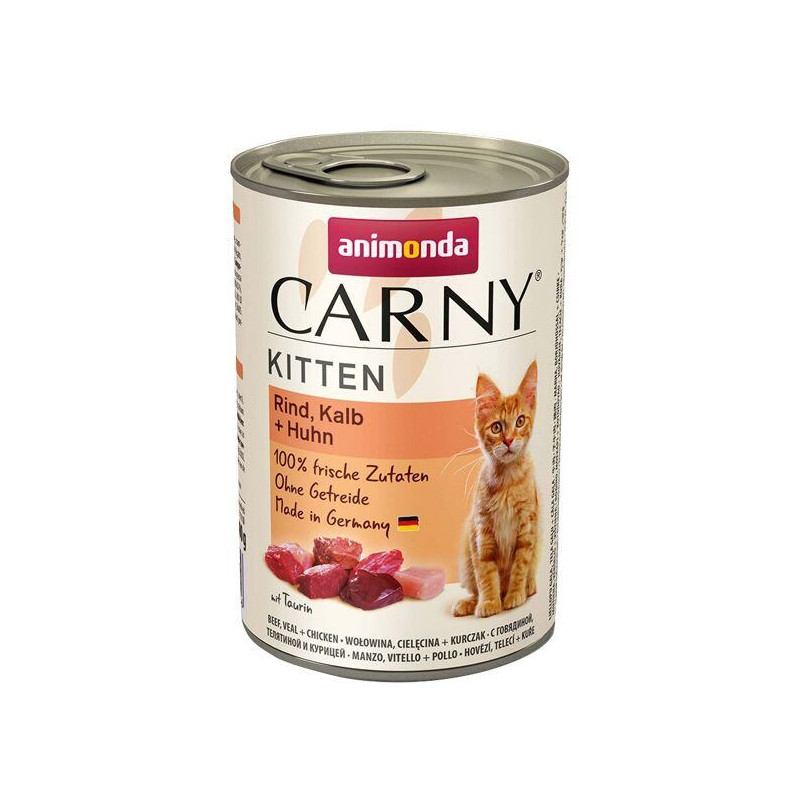 ANIMONDA konzerva CARNY Kitten - telecí + kuřecí + krůta 400g